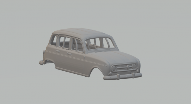 Renault r4 3D 打印模型 .c4d .max .obj .3ds .fbx .stl .blend 