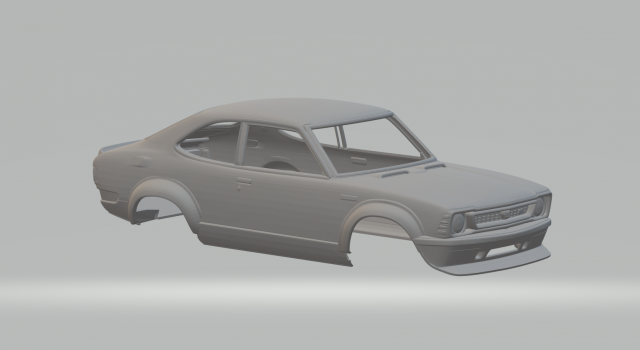Toyota corolla race car classic 3D-printmodel .c4d .max .obj .3ds .fbx .stl .blend 