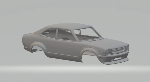 Toyota corolla race car classic 3D Print Model .c4d .max .obj .3ds .fbx .stl .blend 