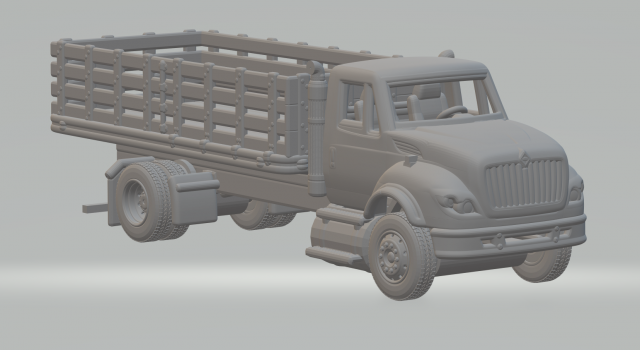INTERNATIONAL WORKSTAR FLATBED 3Dプリントモデル .c4d .max .obj .3ds .fbx .stl .blend 