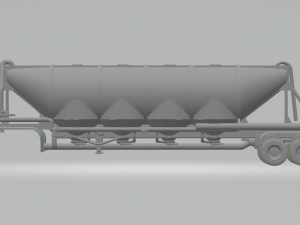 CEMENT SEMI TRAILER usa 3D 打印模型