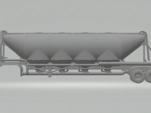 CEMENT SEMI TRAILER usa 3D Print Model