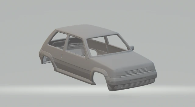 Renault 5 gt turbo 3D Print Model .c4d .max .obj .3ds .fbx .stl .blend