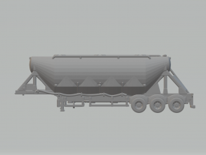 CEMENT SEMI TRAILER brazil Modello di stampa 3D