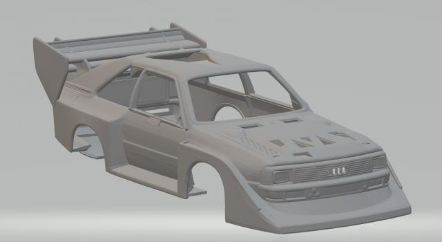 Audi group b 3D Print Model .c4d .max .obj .3ds .fbx .stl .blend 