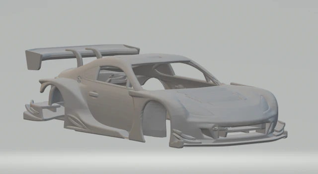 SUBARU BRZ super gt 3D Print Model .c4d .max .obj .3ds .fbx .stl .blend 