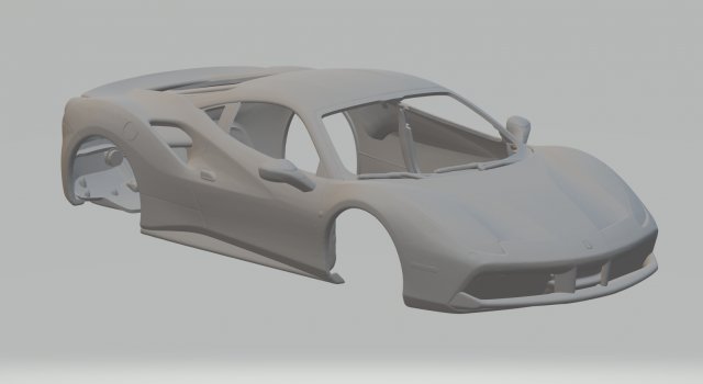 Ferrari 488 gtb 70th 3D Baskı Modeli .c4d .max .obj .3ds .fbx .stl .blend 
