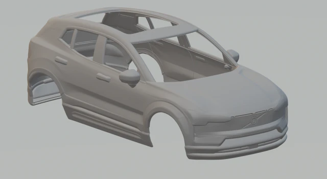 Volvo ex30 3D Print Model .c4d .max .obj .3ds .fbx .stl .blend