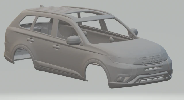 Mitsubishi outlander 3D Print Model .c4d .max .obj .3ds .fbx .stl .blend