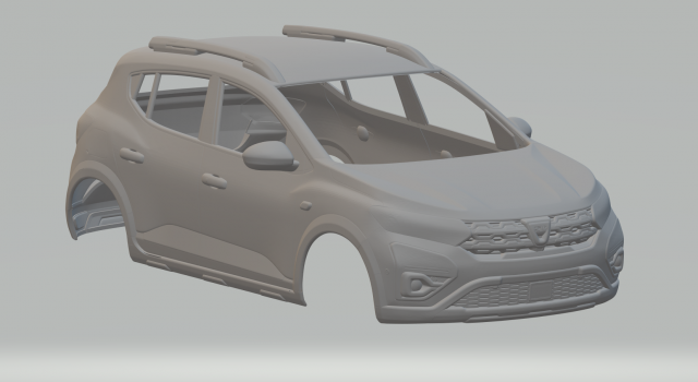 Dacia sandero stepway Modèles 3D en vedette .c4d .max .obj .3ds .fbx .stl .blend 
