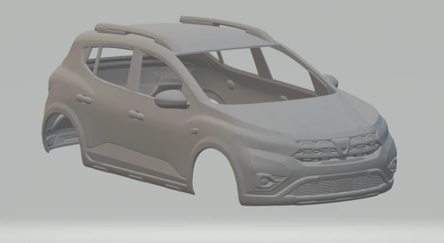 Dacia sandero stepway 3D Print Model .c4d .max .obj .3ds .fbx .stl .blend 