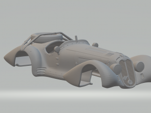 Alfa romeo 8c 1938 3Dプリントモデル