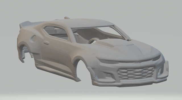 Camaro custom body kit 3D Print Model .c4d .max .obj .3ds .fbx .stl .blend 