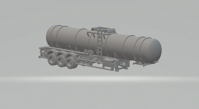 LIQUID TRANSPORT TANK TRAILER BRAZIL 3D Print Model .c4d .max .obj .3ds .fbx .stl .blend 