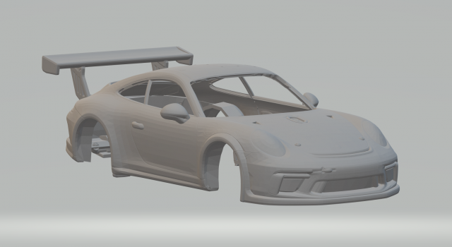 Porsche 911 gt3 cup1 3Dプリントモデル .c4d .max .obj .3ds .fbx .stl .blend 