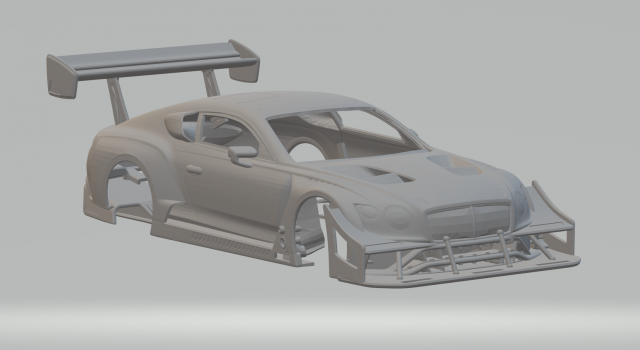 BENTLEY CONTINENTAL GT3 PIKES PEAK 3D प्रिंट मॉडल .c4d .max .obj .3ds .fbx .stl .blend 