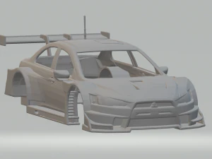 Гоночный автомобиль Mitsubishi Lancer Evo X 3D Принт Модель