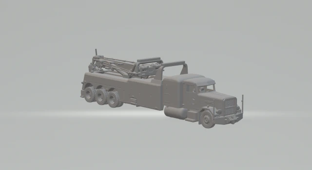 Peterbilt Heavy Duty Wrecker Tow Truck 3D Print Model .c4d .max .obj .3ds .fbx .stl .blend 