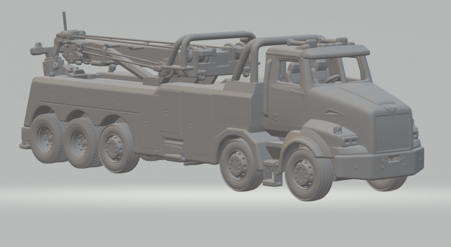 Western star Heavy Duty Wrecker Tow Truck 3D Print Model .c4d .max .obj .3ds .fbx .stl .blend