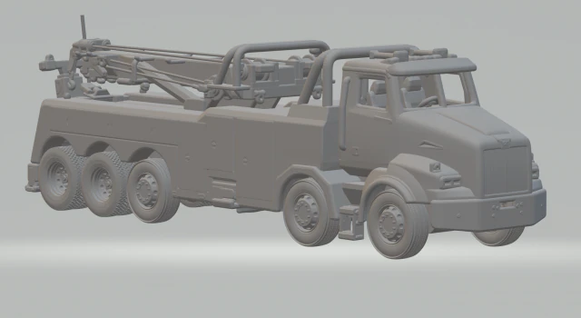Western star Heavy Duty Wrecker Tow Truck 3D Print Model .c4d .max .obj .3ds .fbx .stl .blend 