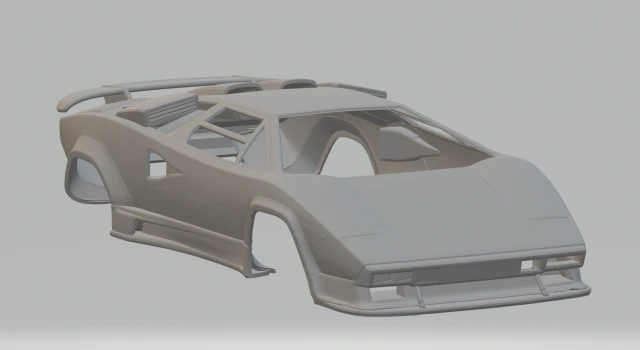 Countach fastach 3D Print Model .c4d .max .obj .3ds .fbx .stl .blend 