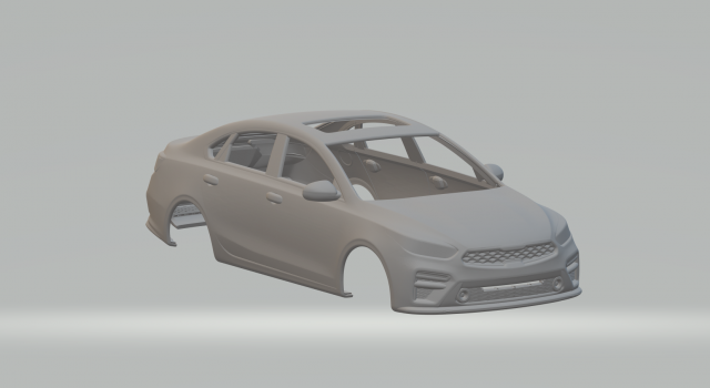 Kia forte 3D Print Model .c4d .max .obj .3ds .fbx .stl .blend 