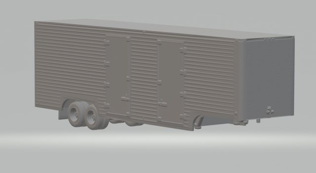 TRAILER BOX YEARS 70 Model Cetak 3D .c4d .max .obj .3ds .fbx .stl .blend