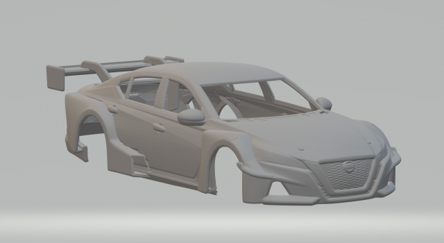 Nissan altima race car 3Dプリントモデル .c4d .max .obj .3ds .fbx .stl .blend 