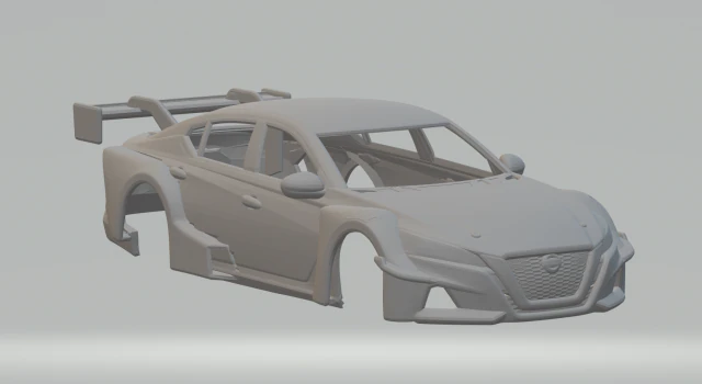 Nissan altima race car 3D Print Model .c4d .max .obj .3ds .fbx .stl .blend 