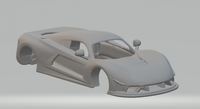 Hennessey venom f5 3D Print Model .c4d .max .obj .3ds .fbx .stl .blend 
