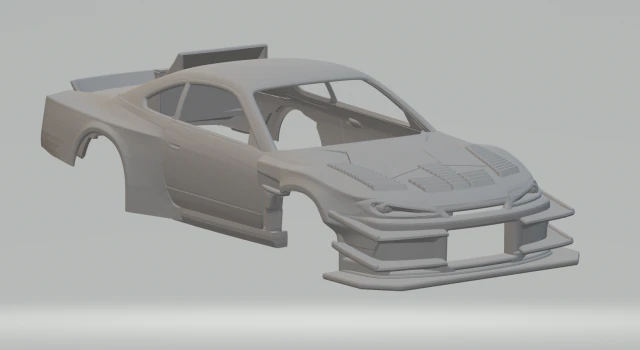 Nissan s15 drift 3D Print Model .c4d .max .obj .3ds .fbx .stl .blend 