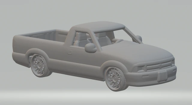 Chevrolet s10 3D Print Model .c4d .max .obj .3ds .fbx .stl .blend 