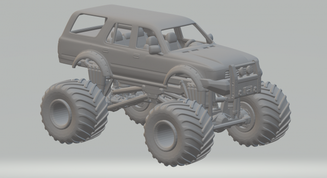 Toyota land cruiser monster Modelo de impresión 3D .c4d .max .obj .3ds .fbx .stl .blend 