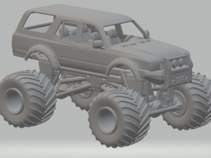 Toyota land cruiser monster 3D Baskı Modeli