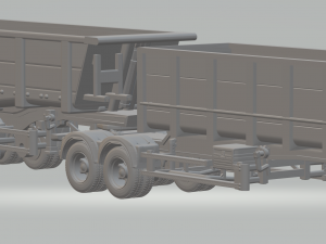 Double trailer dumper brazil version closed 3D Print Model