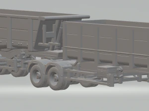 Double trailer dumper brazil version closed 3D Print Model