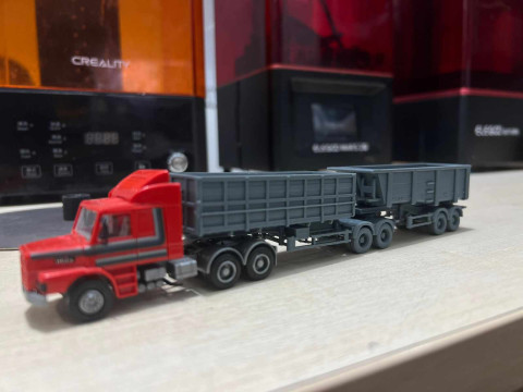 Double trailer dumper brazil version closed 3D Print Model