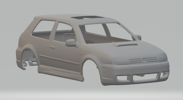 Golf r32 3D-printmodel .c4d .max .obj .3ds .fbx .stl .blend 
