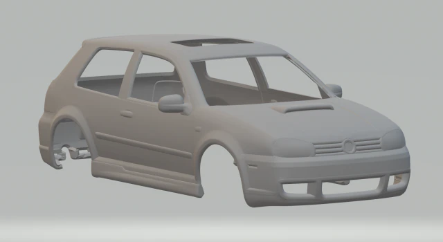 Golf r32 3D Print Model .c4d .max .obj .3ds .fbx .stl .blend 