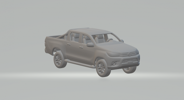 Toyota hilux double cab Modèles 3D en vedette .c4d .max .obj .3ds .fbx .stl .blend 