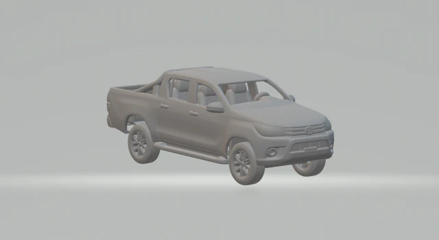 Toyota hilux double cab 3D Print Model .c4d .max .obj .3ds .fbx .stl .blend