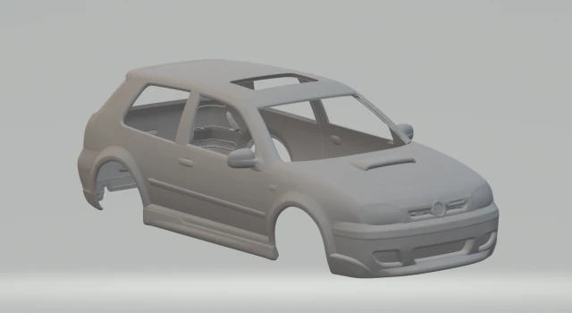 Volkswagen golf oettinger mk4 3D Print Model .c4d .max .obj .3ds .fbx .stl .blend 