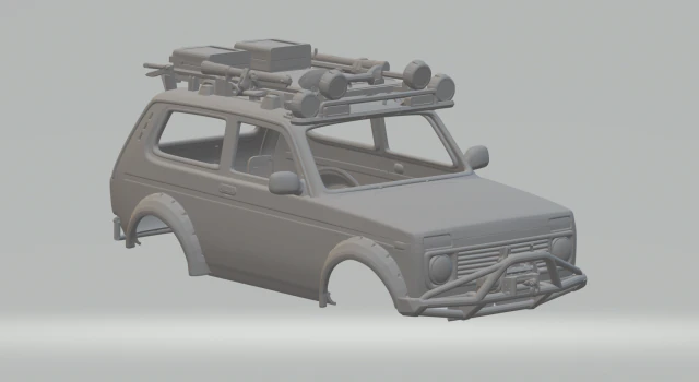 Lada-vaz niva custom 3D Print Model .c4d .max .obj .3ds .fbx .stl .blend 