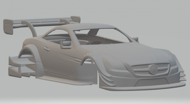 Mercedes slk race car Modèles 3D en vedette .c4d .max .obj .3ds .fbx .stl .blend 