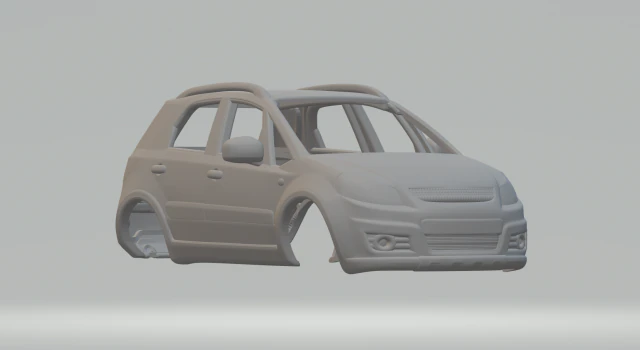 Suzuki sx4 3D Print Model .c4d .max .obj .3ds .fbx .stl .blend 