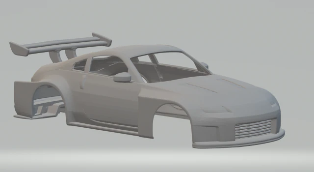 Nissan 350z 3D Print Model .c4d .max .obj .3ds .fbx .stl .blend 