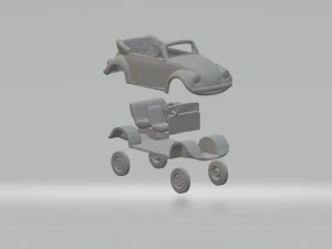 Volkswagen cabriolet 3D Print Model
