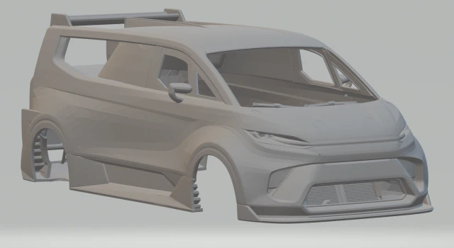 Supervan IV 3D Print Model .c4d .max .obj .3ds .fbx .stl .blend 