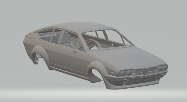 Alfa gtv race 3D Baskı Modeli .c4d .max .obj .3ds .fbx .stl .blend 
