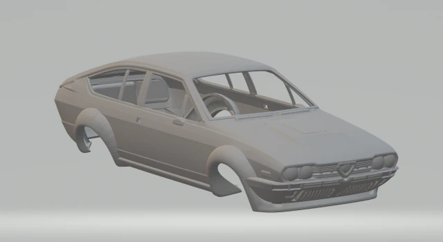 Alfa gtv race 3D Print Model .c4d .max .obj .3ds .fbx .stl .blend